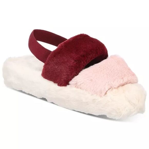 Women's Plush Faux Fur Slide Boxed Slippers - Picture 1 of 4